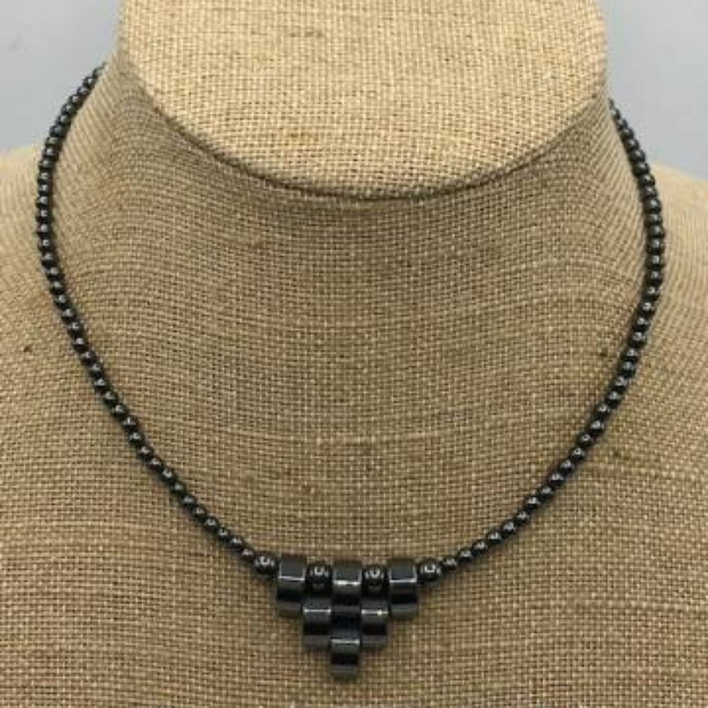 Gray Metallic-look Hematite Necklace